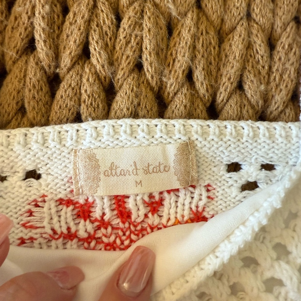 3 for $15 Altar’d State Floral Crochet Cropped Tank Festival, Bohemian, Boho - Picture 2 of 6